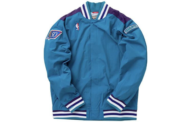 Mitchell Ness Mitchell & Ness 96-97 Hornets Retro Basketball Jacket Unisex Blue AWJKGS18052-CHOTEAL96