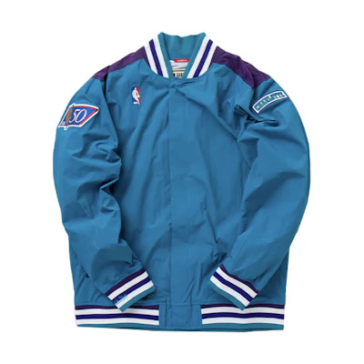 Mitchell Ness Mitchell & Ness 96-97 Hornets Retro Basketball Jacket Unisex Blue AWJKGS18052-CHOTEAL96