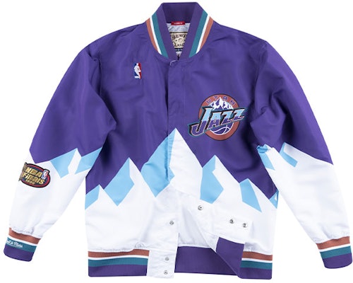 Mitchell Ness Mitchell & Ness 97-98 Jazz Warm-Up Jacket Blue White Unisex Casual Style. AWJKAC19040-UJARTPR97 Buy Mitchell Ness Mitchell & Ness 97-98 Jazz Warm-Up Jacket Blue White Unisex Casual Style. AWJKAC19040-UJARTPR97