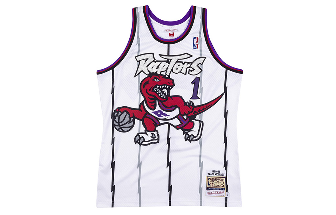 Mitchell Ness Mitchell & Ness 98-99 Raptors Tracy McGrady #1 Retro Basketball Jersey White AJY4CP19178-TRAWHIT98TMC