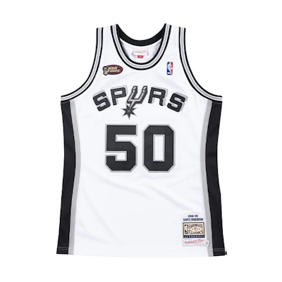 Mitchell Ness Mitchell & Ness 98-99 Spurs David Robinson #50 Retro Basketball Jersey White AJY4EL18028-SASWHIT98DRB