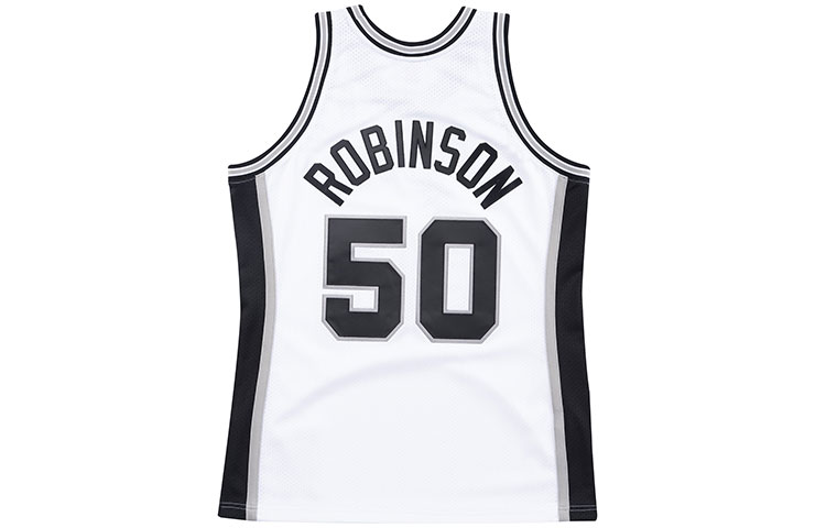 Mitchell Ness Mitchell & Ness 98-99 Spurs David Robinson #50 Retro Basketball Jersey White AJY4EL18028-SASWHIT98DRB 圖 3