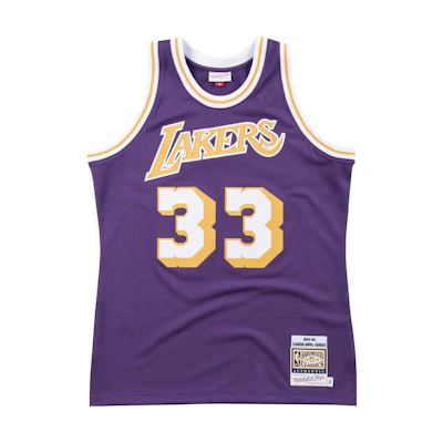 Mitchell Ness Mitchell & Ness Purple Loose-Fit Basketball Jersey with Letter Print AJY4AC19034-LALPURP83KAB