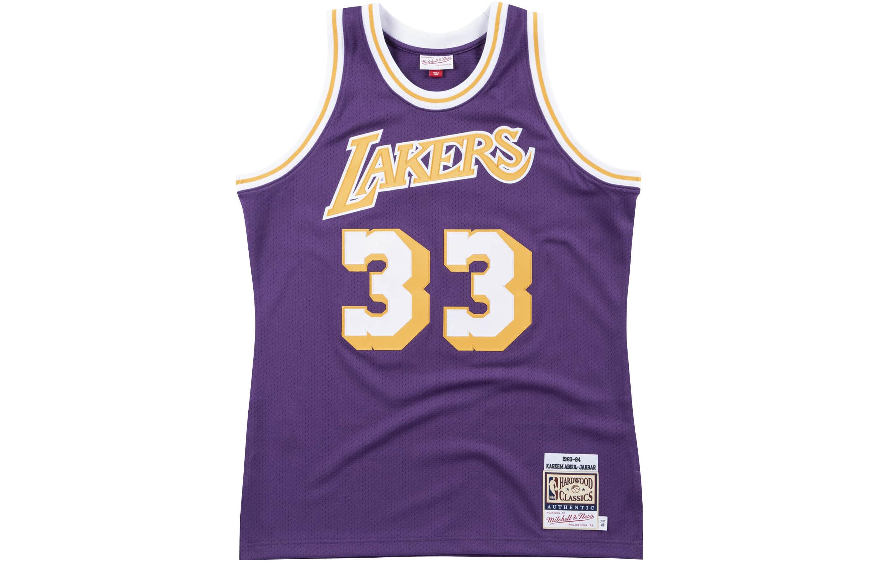 Order Mitchell Ness Mitchell & Ness  Purple Loose-Fit Basketball Jersey with Letter Print AJY4AC19034-LALPURP83KAB