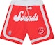 Buy Mitchell Ness Mitchell & Ness Red Mid-Waist Color-Block Drawstring Shorts SHORMO20269-MSORED1