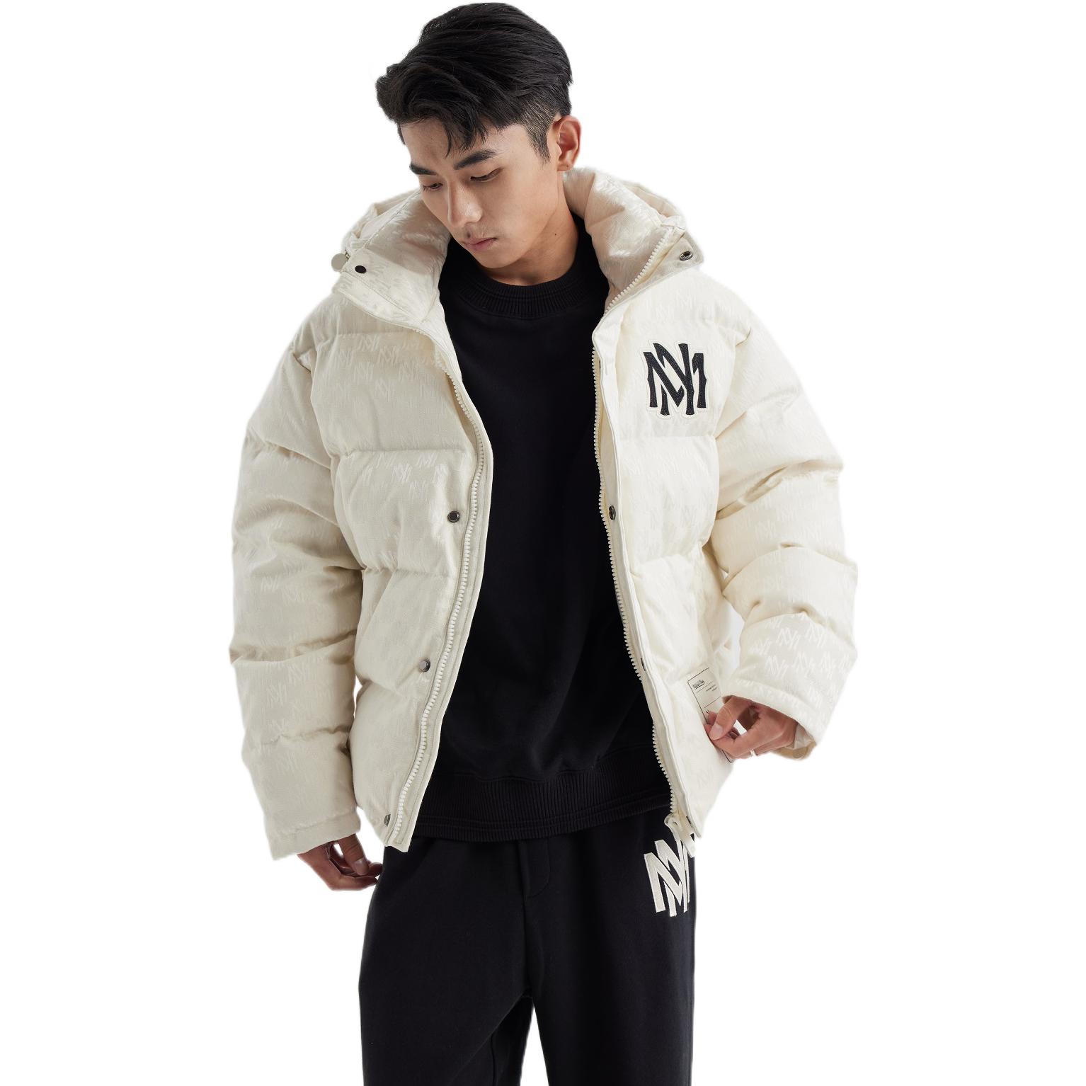 Details for ミッチェル＆ネス ホワイトロゴ パファージャケット 冬用 厚手フードコート MNHYAWTODJ028-OFW