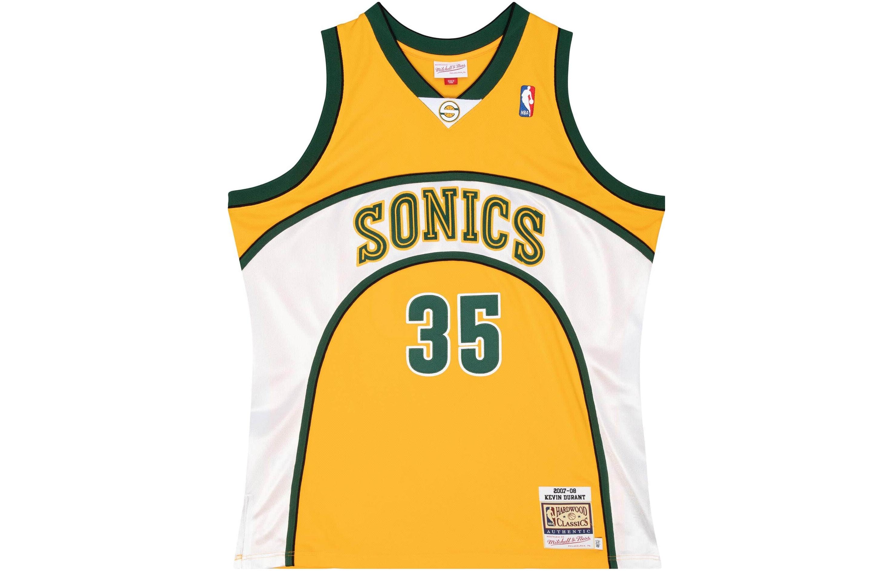 Mitchell Ness Mitchell & Ness  Yellow Sleeveless Basketball Jersey with Logo Print. AJY4CP19176-SSULTGD07KDU 圖 2