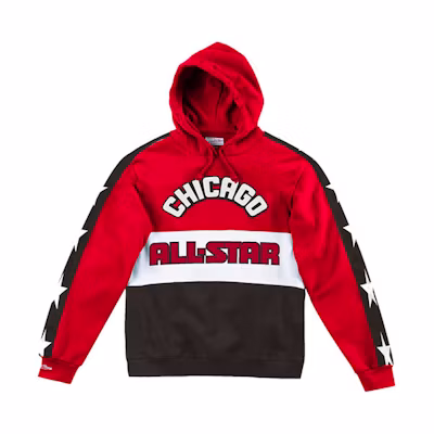 Mitchell Ness Mitchell & Ness All-Star Bulls Thick Hoodie Red Winter Unisex Basketball Sweatshirt FPHDDF18024-ASGRDRY88