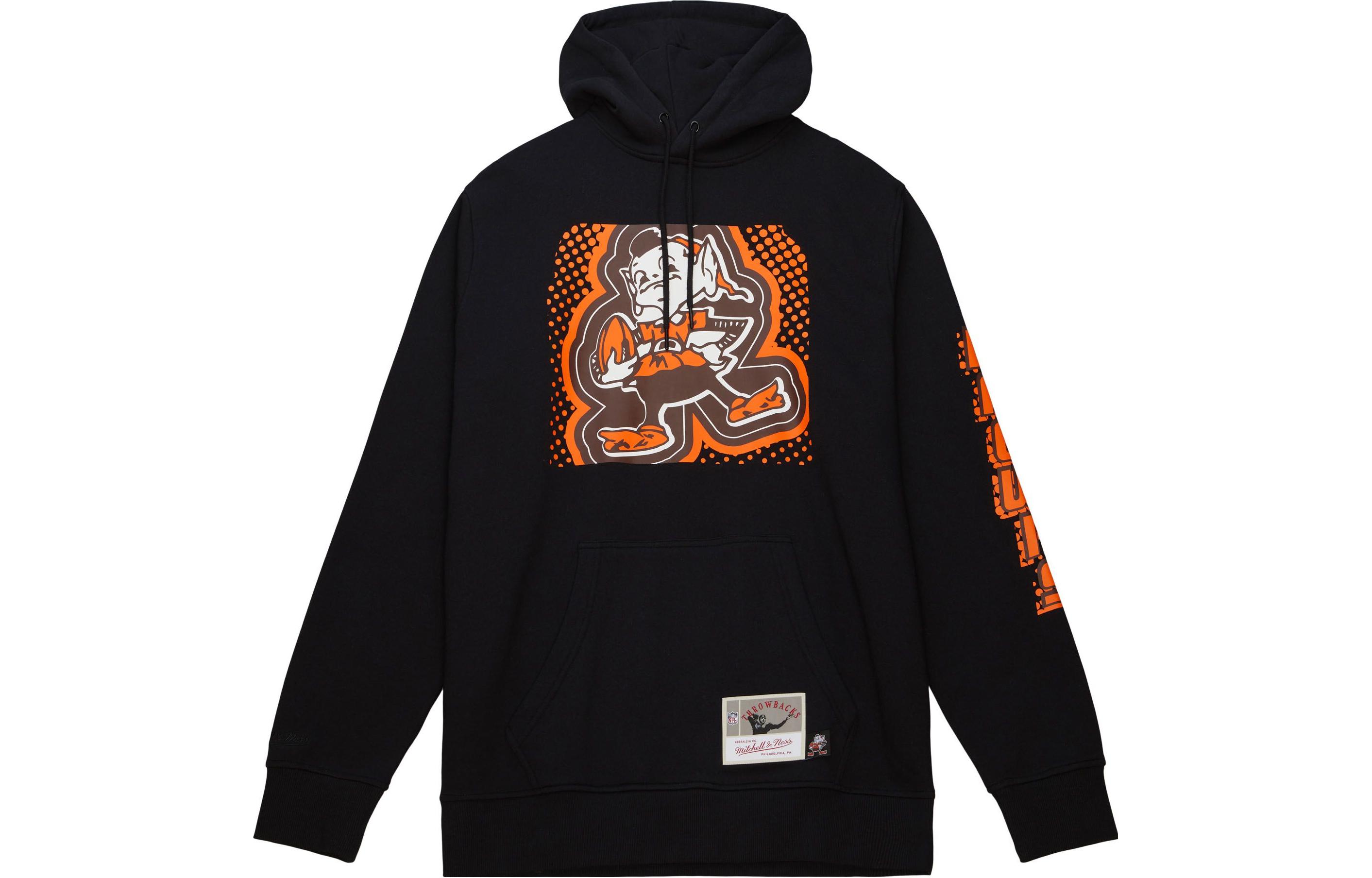 Mitchell Ness Mitchell & Ness Alphabet Hoodie Black/Red Long Sleeve Pullover FPHD6293BSAYYPPPBKRD