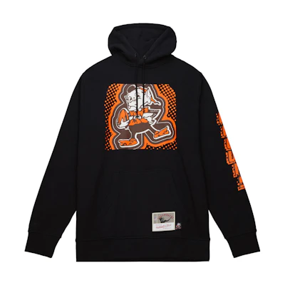 Mitchell Ness Mitchell & Ness Alphabet Hoodie Black/Red Long Sleeve Pullover FPHD6293BSAYYPPPBKRD