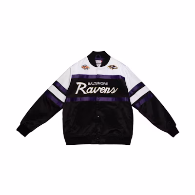 Mitchell Ness Mitchell & Ness Alphabet Print Colorblock Zip Jacket - Long Sleeve OJZP5517-SSEYYPPPMTWH
