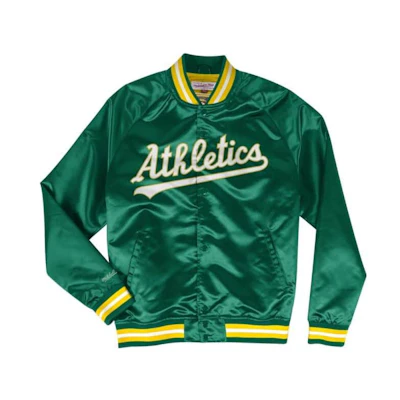 Mitchell Ness Mitchell & Ness Alphabet Print Green Jacket Mens STJKMG18013-OATDKGN