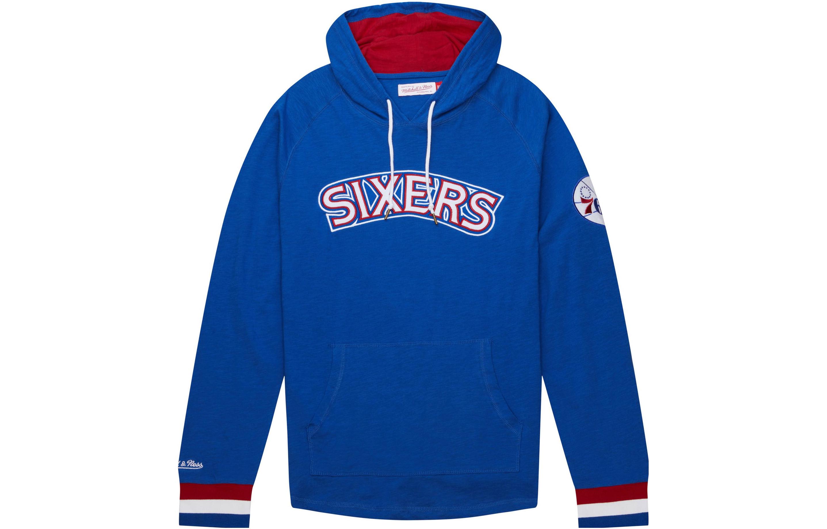 Mitchell Ness Mitchell & Ness Alphabet Print Hoodie Long Sleeve Blue THOD4999-P76YYPPPROYA
