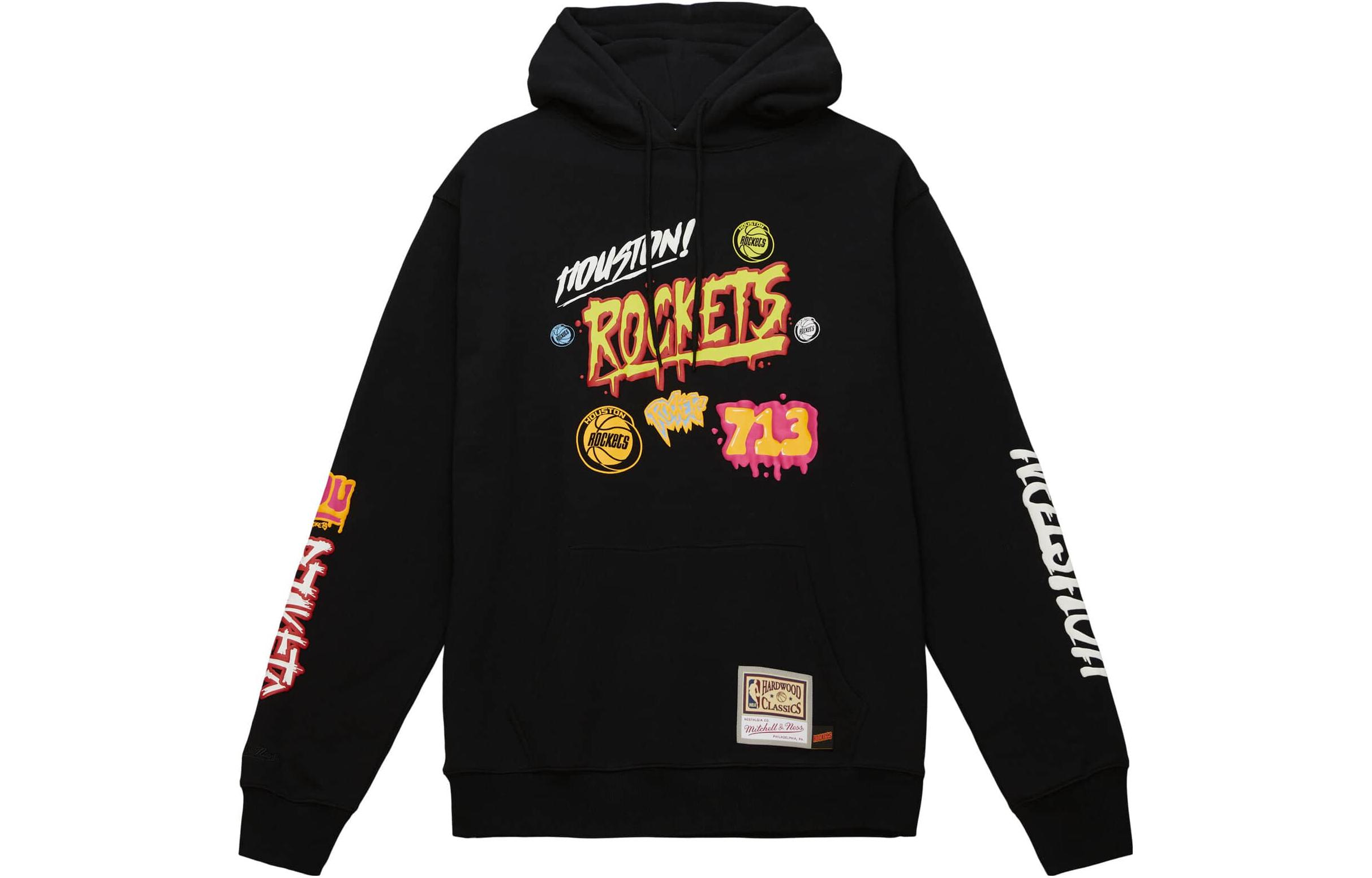 Mitchell Ness Mitchell & Ness Alphabet Print Pullover Hoodie Black GPOTMO22204-GTEBLCK