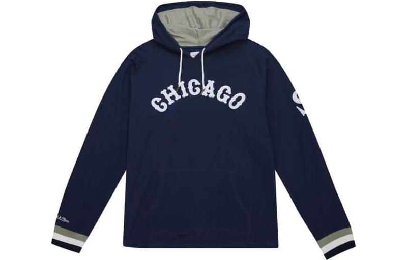 Mitchell Ness Mitchell & Ness Alphabet Print Pullover Hoodie Men’s Blue THOD4999-CWSYYPPPNAVY