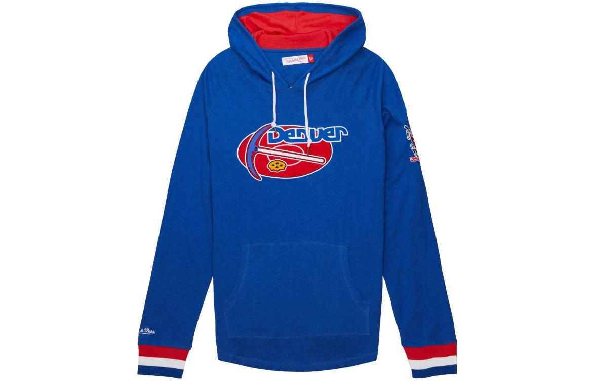 Mitchell Ness Mitchell & Ness Alphabet Print Pullover Hoodie Blue THOD4999-DNUYYPPPROYA