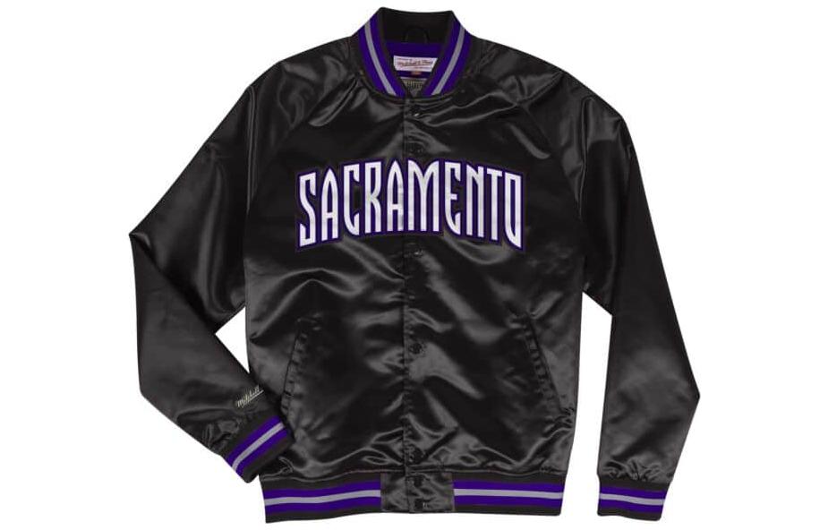 Mitchell Ness Mitchell & Ness Alphabet Stripe V-Neck Button Long-Sleeve Jacket Black () STJKMG18013-SKIBLCK1