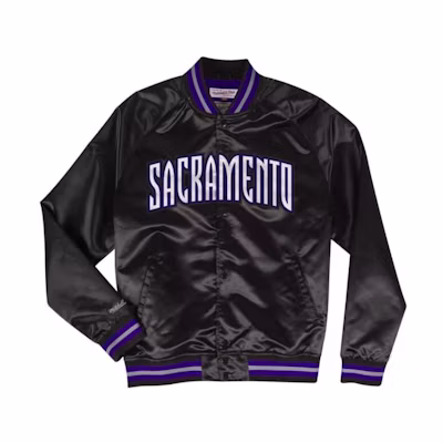 Mitchell Ness Mitchell & Ness Alphabet Stripe V-Neck Button Long-Sleeve Jacket Black () STJKMG18013-SKIBLCK1