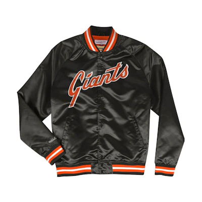 Mitchell Ness Mitchell & Ness Alphabet Zip-Up Jacket Black STJKMG18013-SFGBLCK