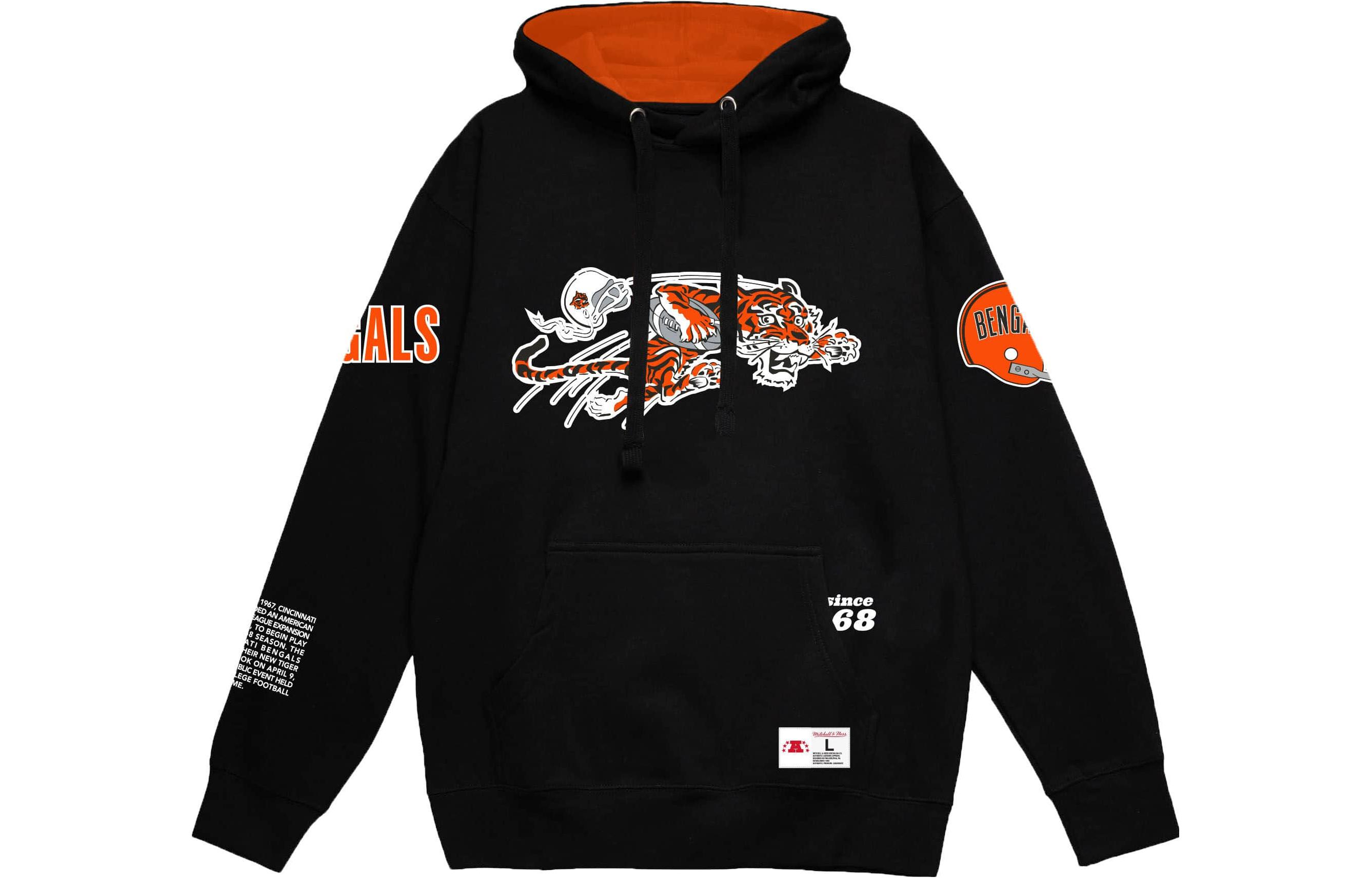 Mitchell Ness Mitchell & Ness Animal Print Hoodie Black Long Sleeve FPHD5940-LARYYPPPBLCK