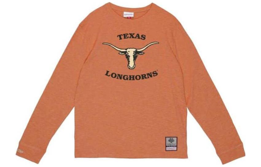 Mitchell Ness Mitchell & Ness Animal Print Logo Crewneck Sweatshirt Orange TCRW1227-UTAYYPPPORAN