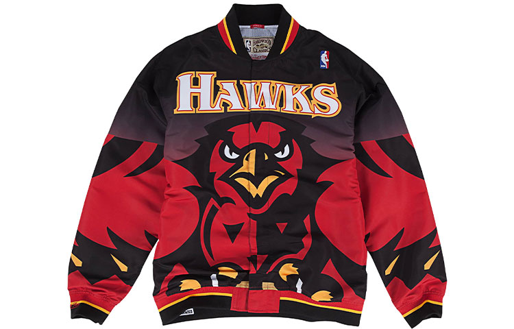 Mitchell Ness Mitchell & Ness Atlanta Hawks 95-96 Warm-Up Basketball Jersey Unisex Red. AWJKLG18017-AHABLCK95