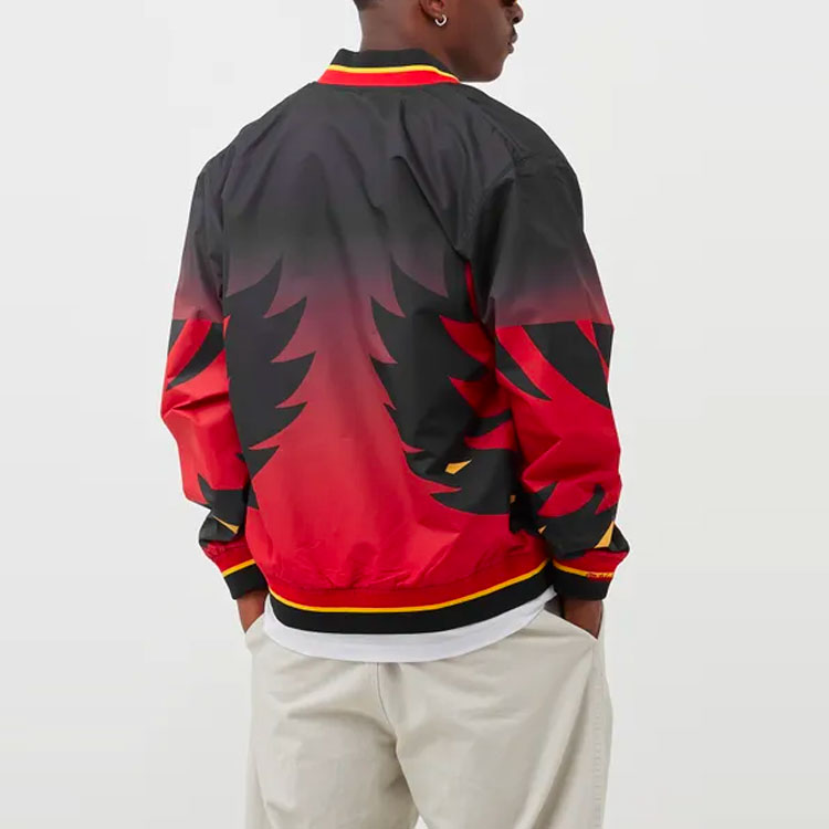 Mitchell Ness Mitchell & Ness Atlanta Hawks 95-96 Warm-Up Basketball Jersey Unisex Red. AWJKLG18017-AHABLCK95 圖 5