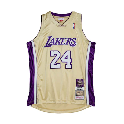 Mitchell Ness Mitchell & Ness Authentic 96-16 Lakers Kobe Bryant #24 Gold Jersey Mens Retro AJY4CP20021-LALGOLD96KBR
