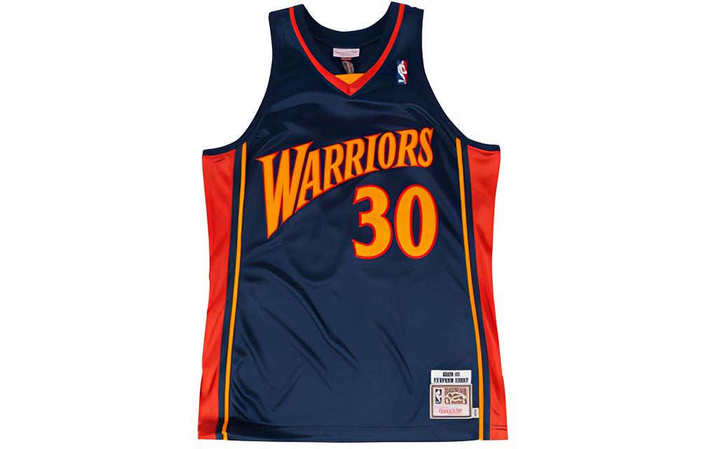 Mitchell Ness Mitchell & Ness Authentic Retro NBA 09-10 Stephen Curry Warriors Jersey Navy 7226-310-09SCURR