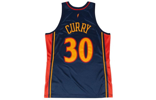Mitchell Ness Mitchell & Ness Authentic Retro NBA 09-10 Stephen Curry Warriors Jersey Navy 7226-310-09SCURR 圖 3