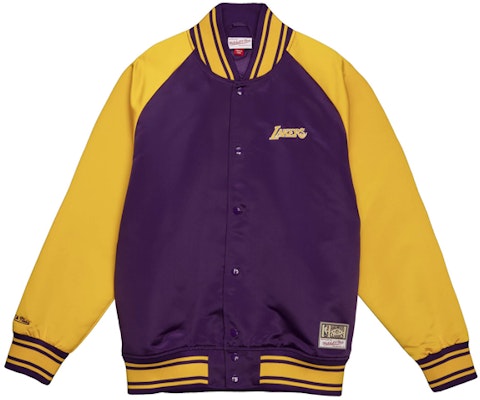 Mitchell Ness Mitchell & Ness Big Face 2.0 Los Angeles Lakers Embroidered Baseball Jacket Purple. STJKBW19149-LALPURP Lookbook Mitchell Ness Mitchell & Ness Big Face 2.0 Los Angeles Lakers Embroidered Baseball Jacket Purple. STJKBW19149-LALPURP