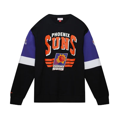 Mitchell Ness Mitchell & Ness Black Colorblock Logo Print Zip-Up Hoodie Jacket OJZP3399-PSTYYPPPBLCK