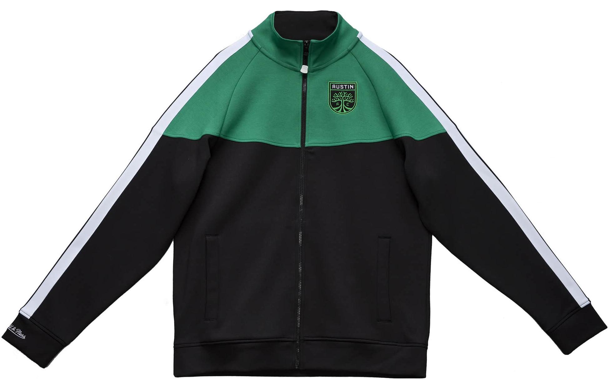 Mitchell Ness Mitchell & Ness Black Colorblock Zip-Up Track Jacket TRJKMI19034-AUFBLCK