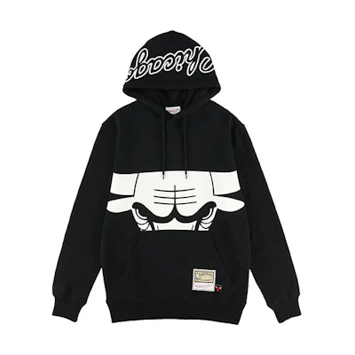 Mitchell Ness Mitchell & Ness Black Hoodie with Graphic Print and Lettering BMPHLD21020-CLBBK