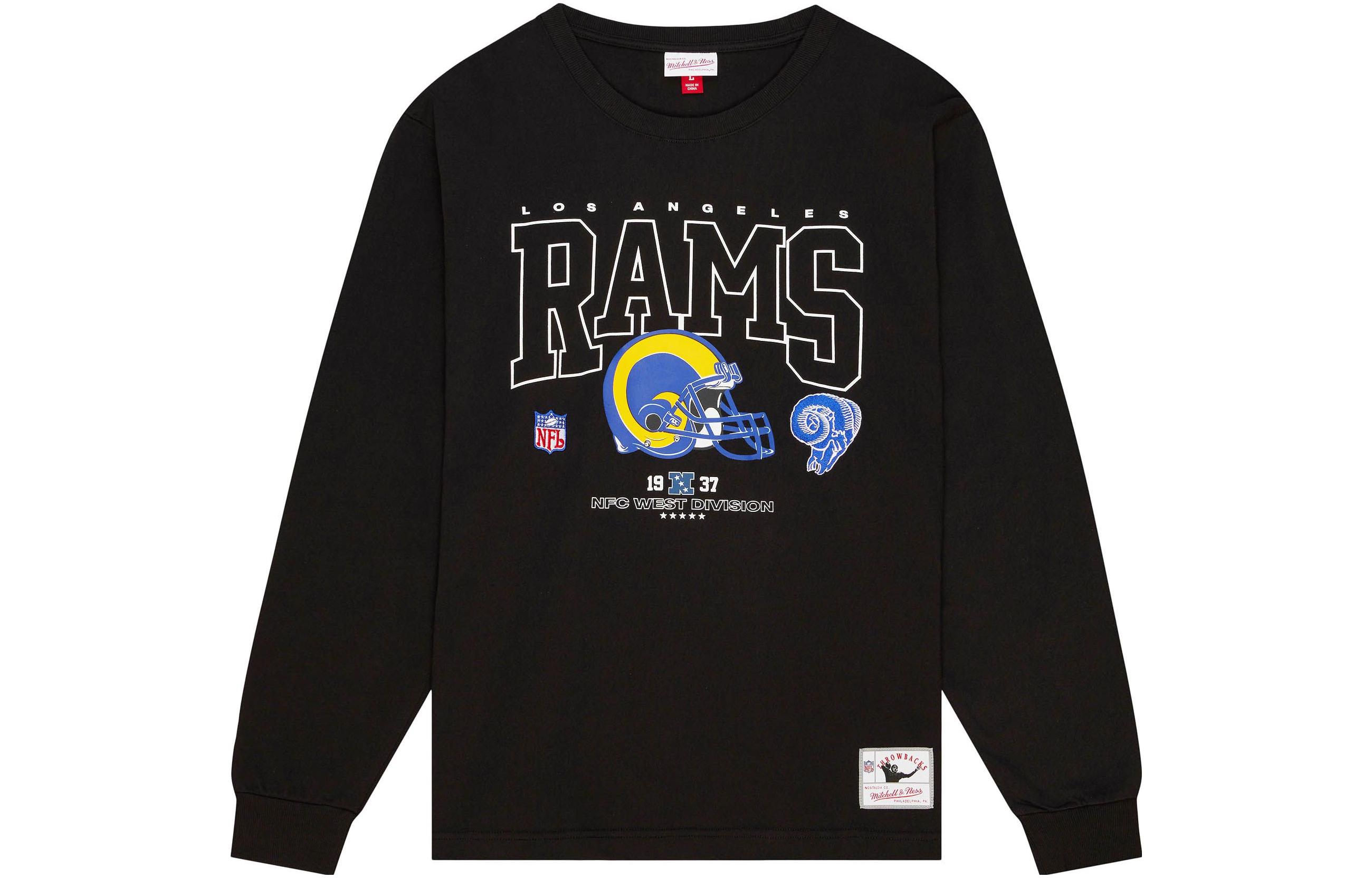 Mitchell Ness Mitchell & Ness Black Letter Print Long Sleeve Fashion Jacket OJBF5376-MHEYYPPPBLCK