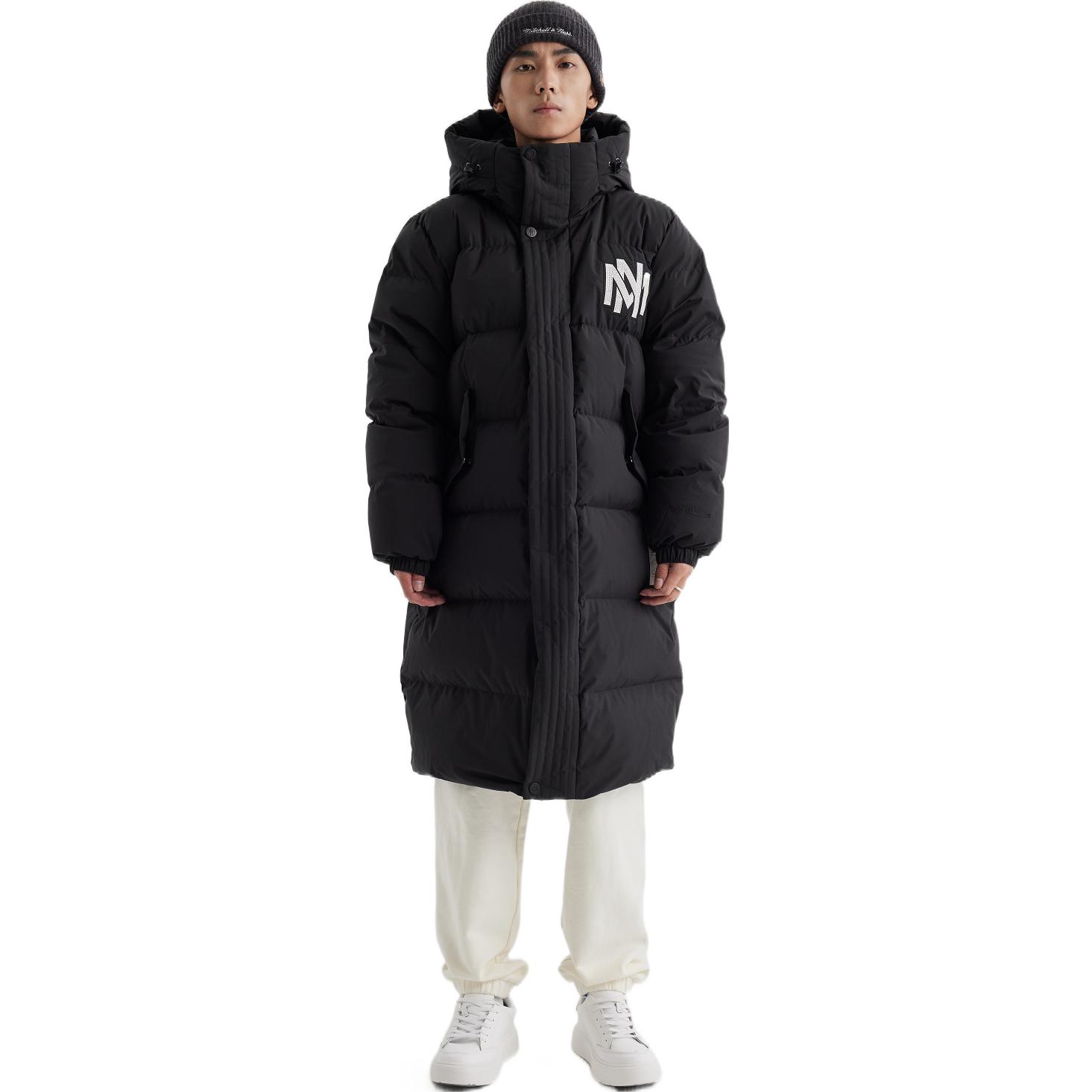 Shop Mitchell & Ness Jaket Hoodie Puffer Hitam Unisex dengan Resleting Tersembunyi. MNYZAWTODW31-BLK