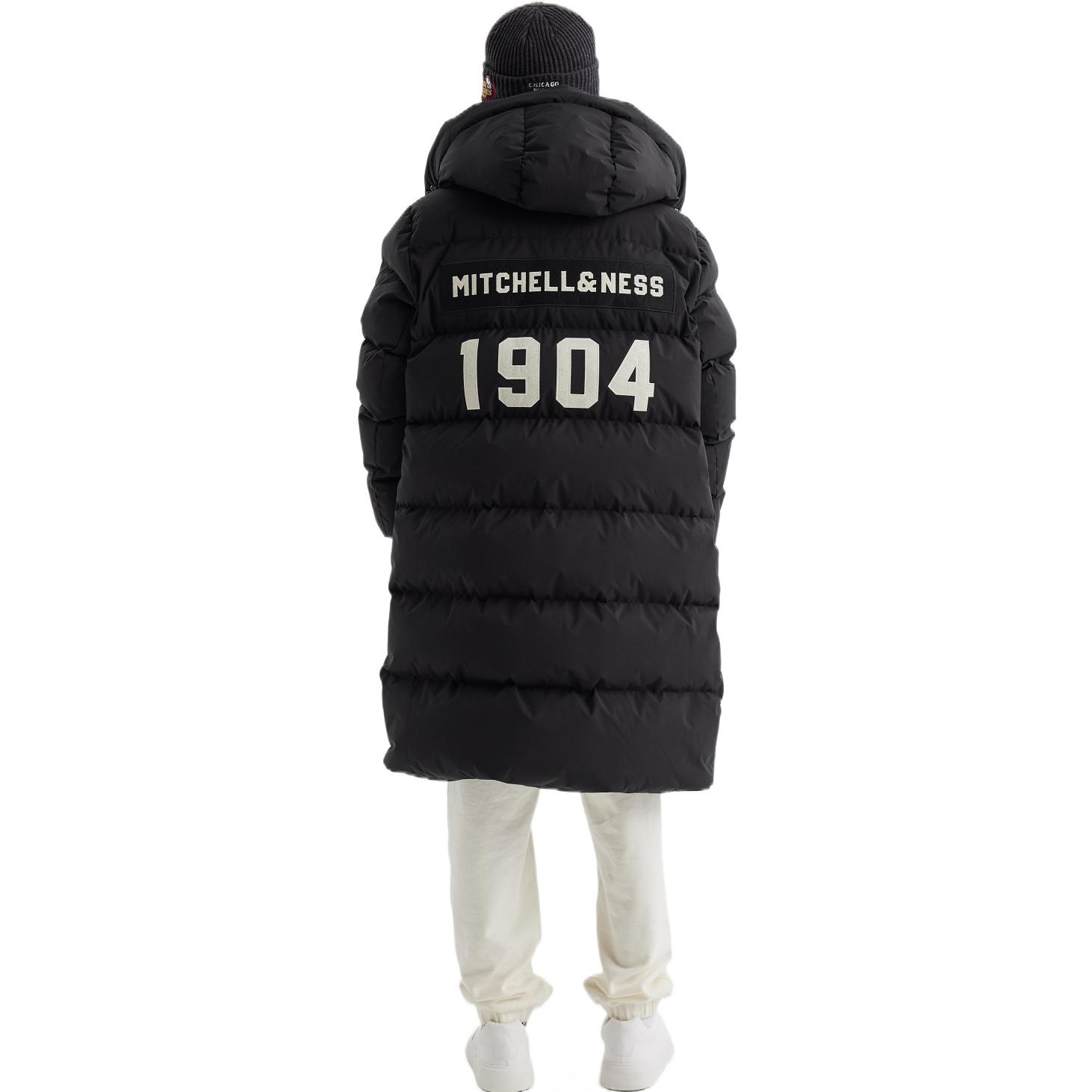 Purchase Mitchell & Ness Jaket Hoodie Puffer Hitam Unisex dengan Resleting Tersembunyi. MNYZAWTODW31-BLK