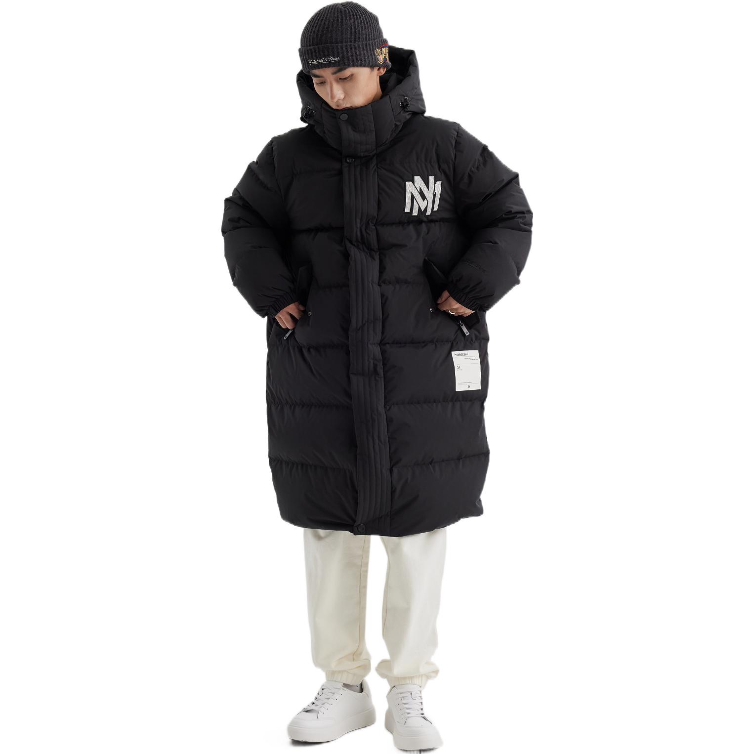 Details for Mitchell & Ness Jaket Hoodie Puffer Hitam Unisex dengan Resleting Tersembunyi. MNYZAWTODW31-BLK