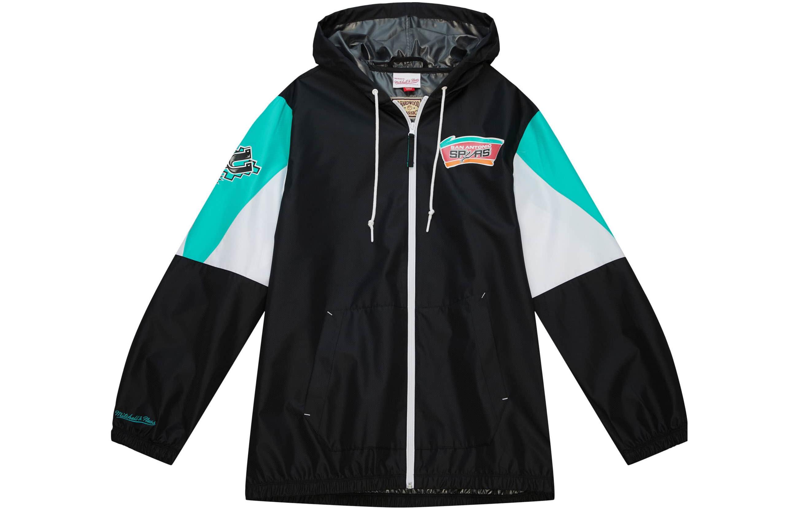 Mitchell Ness Mitchell & Ness Black Long Sleeve Button-Up Letter Print Jacket OJBF5376-GSWYYPPPBLCK