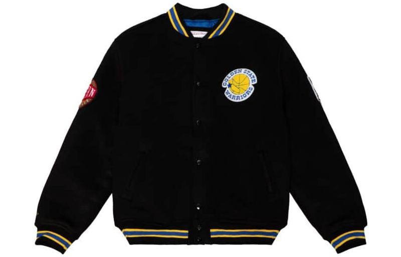 Mitchell Ness Mitchell & Ness Black Loose Fit Crewneck Pullover Sweatshirt FCPO5512-AFAYYPPPBLCK