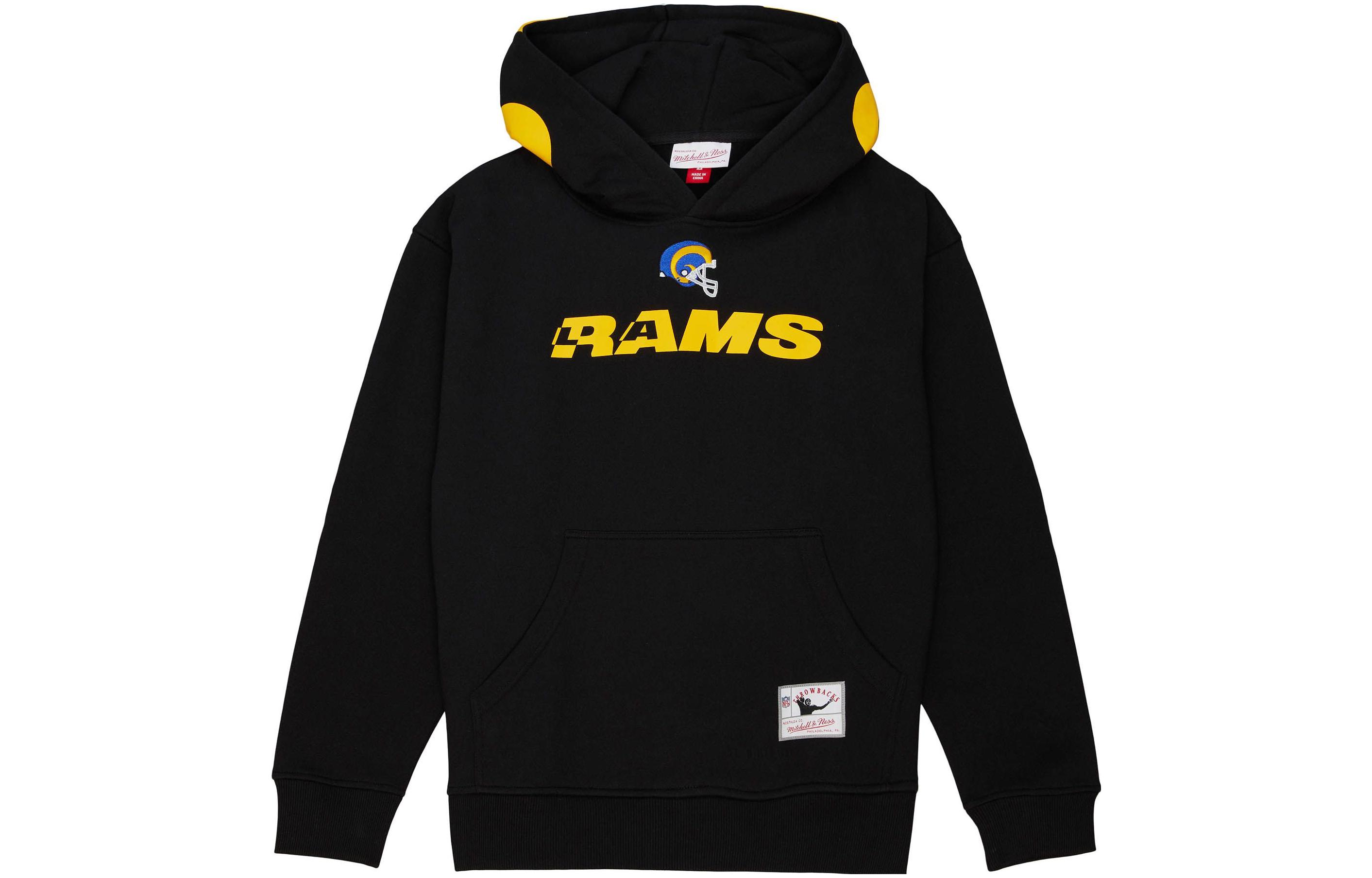 Mitchell Ness Mitchell & Ness Black Loose-Fit Pullover Hoodie with Logo Design FPHD5565-PPIYYRCLBLCK