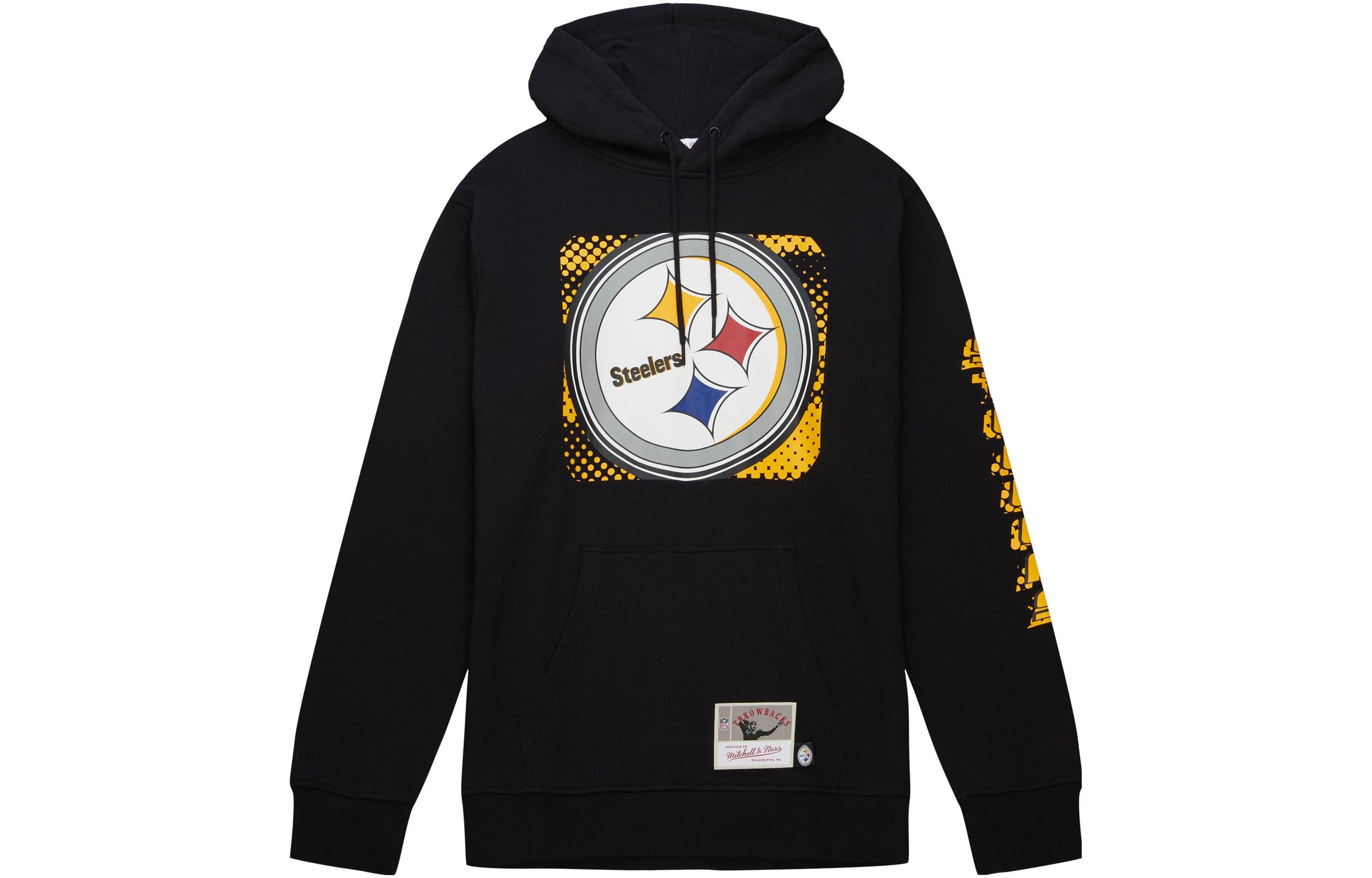 Mitchell Ness Mitchell & Ness Black Pullover Hoodie Long Sleeve Casual Fit FPHD5913-MBUYYPPPBLCK