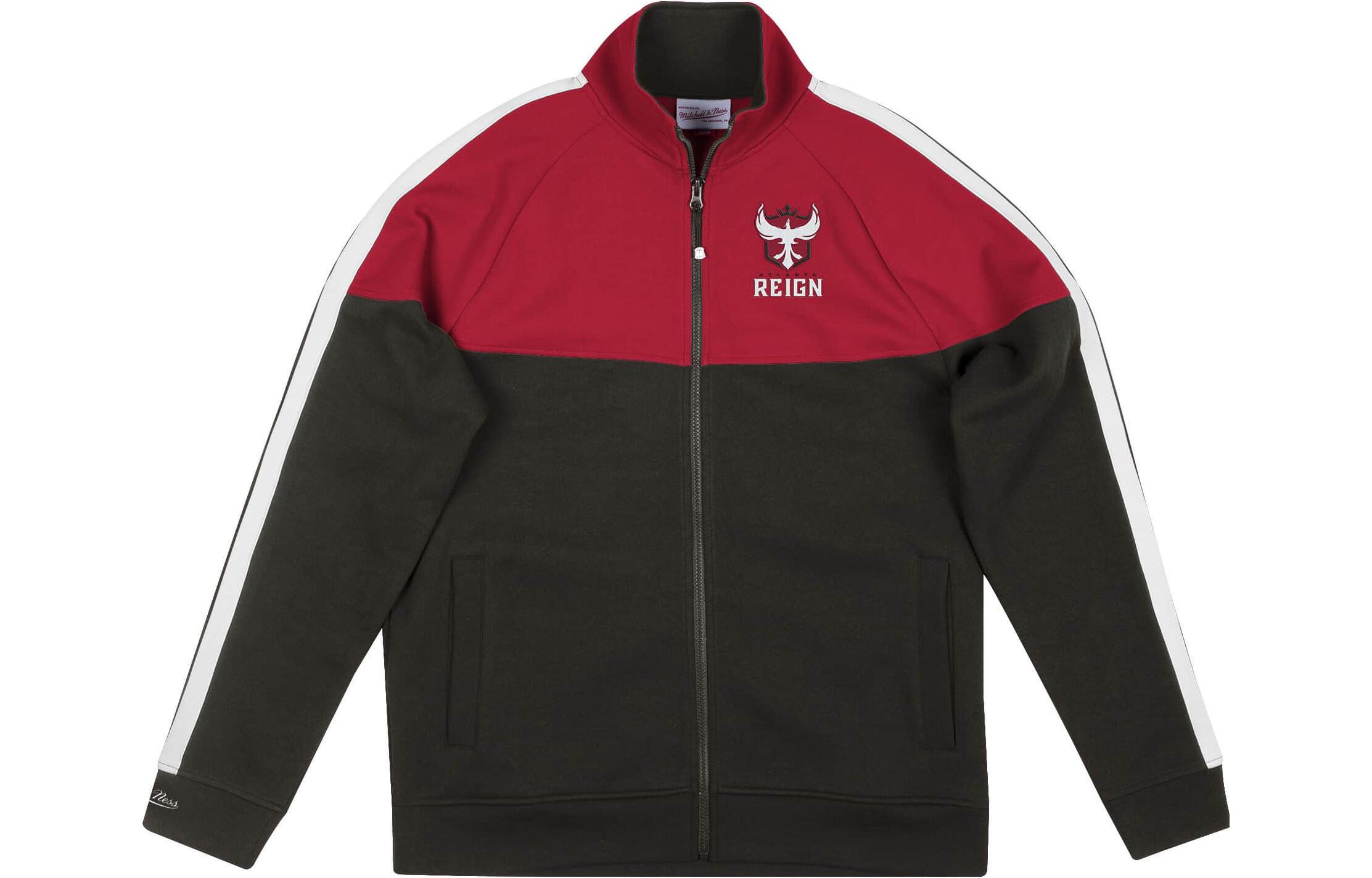 Mitchell Ness Mitchell & Ness Black Stand Collar Zip Printed Jacket TRJKMI19034-ARGBLCK