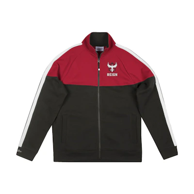 Mitchell Ness Mitchell & Ness Black Stand Collar Zip Printed Jacket TRJKMI19034-ARGBLCK