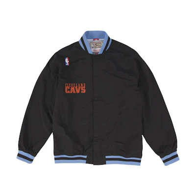 Mitchell Ness Mitchell & Ness Black Zip Letter Print Jacket AFZJ3526-LAI92PPPBLCK