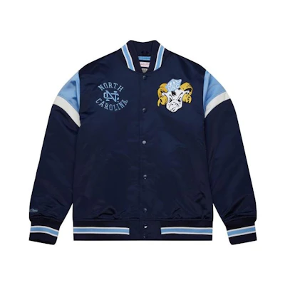 Mitchell Ness Mitchell & Ness Blue Black Hooded Long Sleeve Jacket OJZP5520-DBRYYPPPBKRY