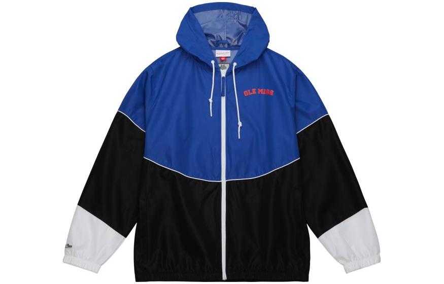 Mitchell Ness Mitchell & Ness Blue Casual Colorblock Button-Up Jacket OJBF5523-CBEYYPPPNAVY