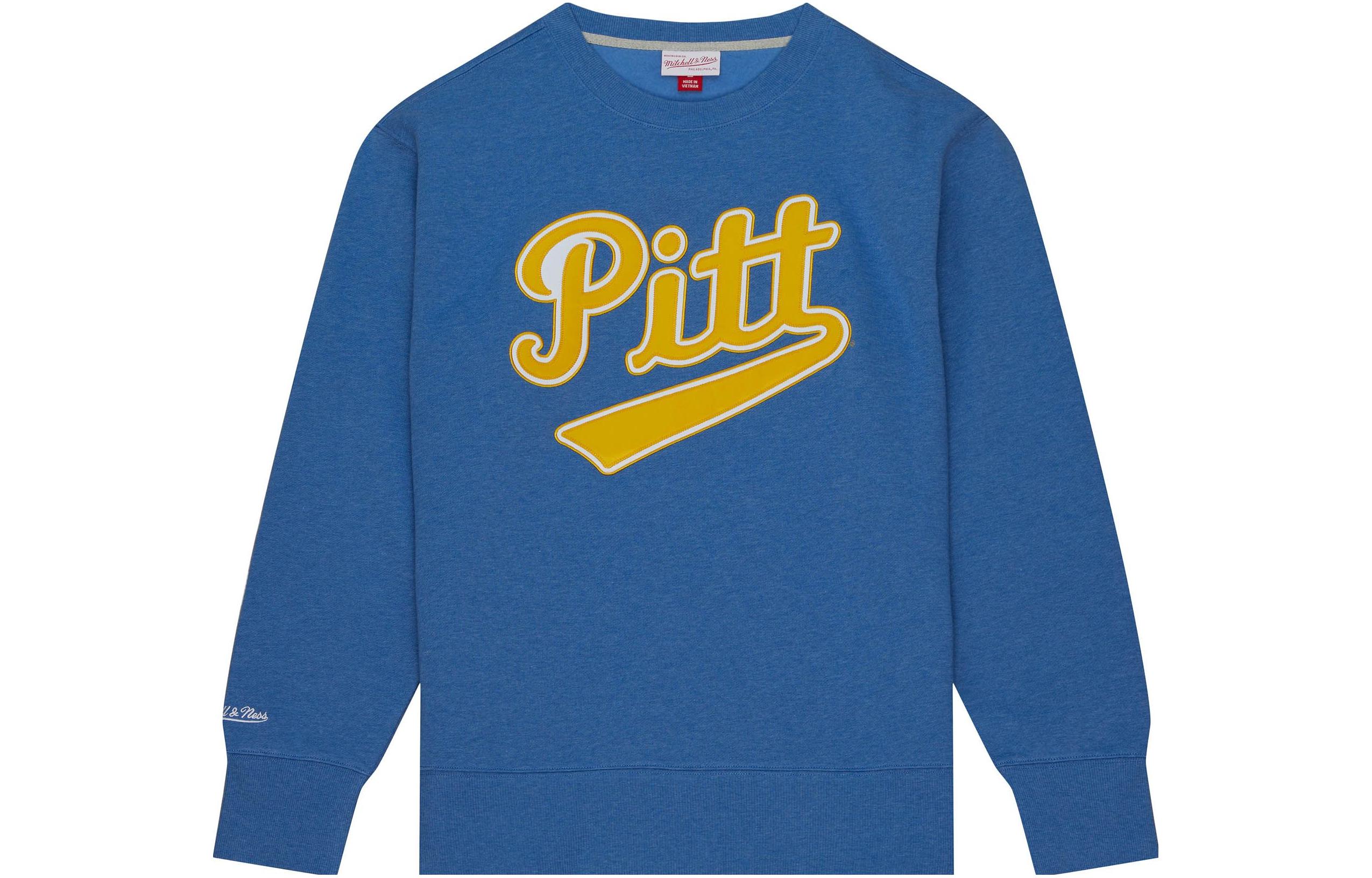 Mitchell Ness Mitchell & Ness Blue Graphic Print Crewneck Long Sleeve Sweatshirt for Men FCPO5512-DPIYYPPPROYA