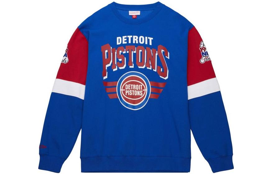 Mitchell Ness Mitchell & Ness Blue Graphic Print Short-Sleeve Hoodie FPHD5514-UNCYYPPPLTBL