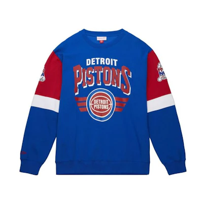 Mitchell Ness Mitchell & Ness Blue Graphic Print Short-Sleeve Hoodie FPHD5514-UNCYYPPPLTBL